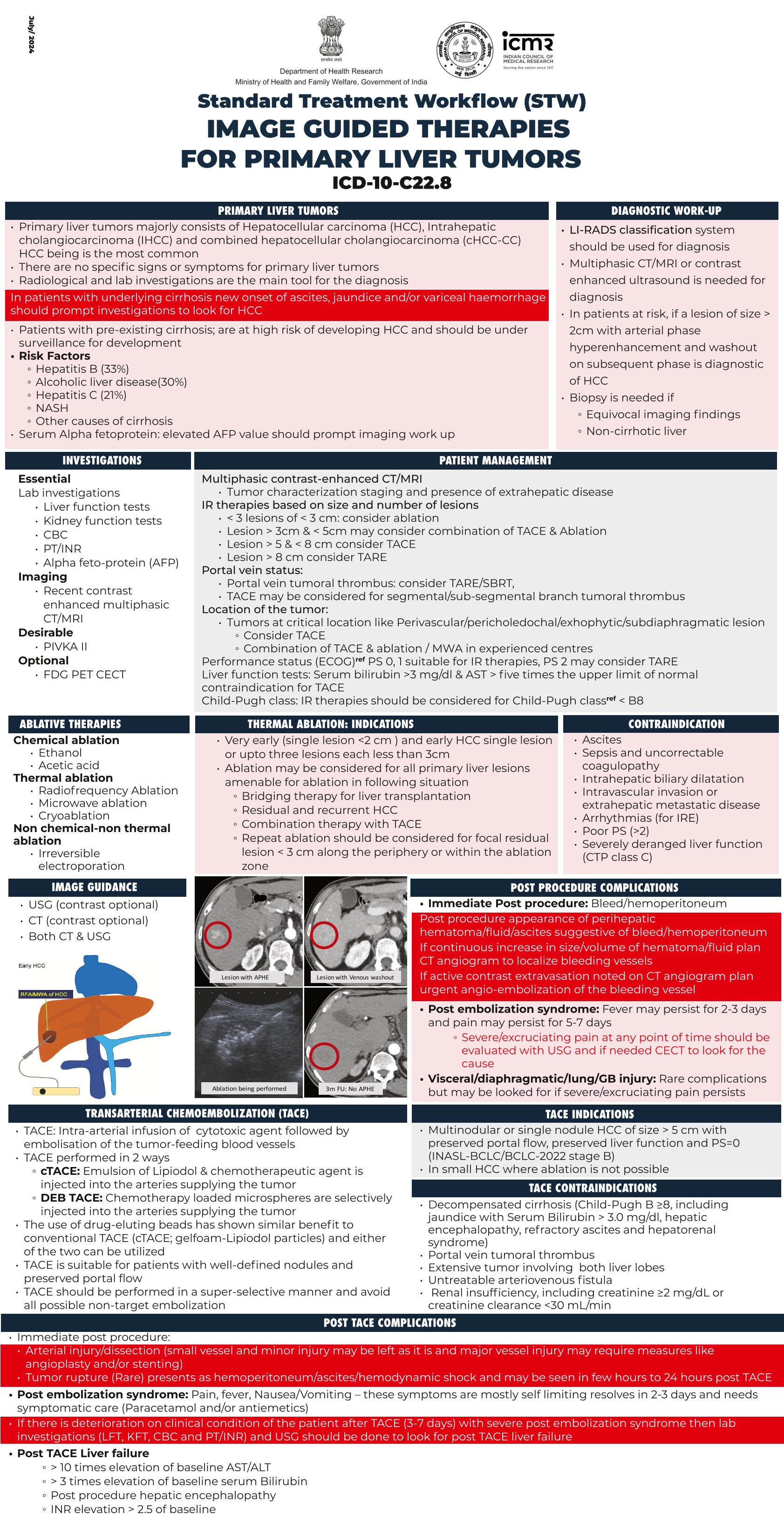 IMAGE GUIDED THERAPIES FOR PRIMARY LIVER TUMORS